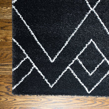 Load image into Gallery viewer, Hawthorne Geometric Black Area Rug Runner#830HW
