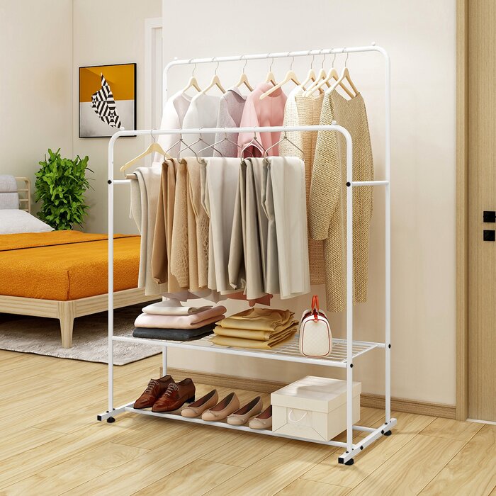 White Haydon 43.30'' Clothes Rack