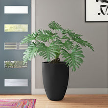 Load image into Gallery viewer, 21.75&quot; H x 16&quot; W x 16&quot; D Black Haylie Fiberstone Pot Planter 2511AH

