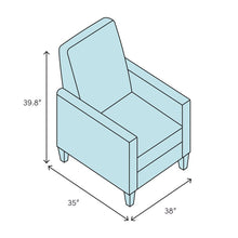 Load image into Gallery viewer, Hayner 38&#39;&#39; Wide Manual Glider Club Recliner OG373
