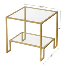 Load image into Gallery viewer, Heaton 19.7&#39;&#39; Tall Glass Frame End Table
