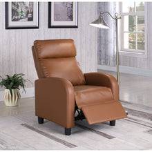 Load image into Gallery viewer, Hebron Faux Leather Manual Recliner, Color: Brown,#6394

