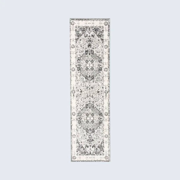 Hector Oriental Machine Woven Area Rug in Ivory 2' x 7' runner