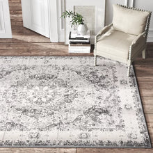 Load image into Gallery viewer, Hector Oriental Machine Woven Area Rug in Ivory 5&#39; x 7&#39;
