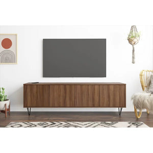 Walnut Hefner TV Stand for TVs up to 80"