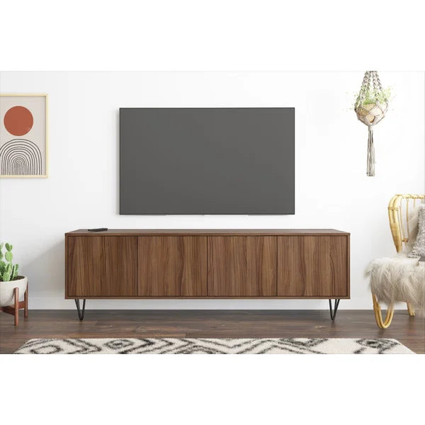 Walnut Hefner TV Stand for TVs up to 80