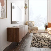 Load image into Gallery viewer, Walnut Hefner TV Stand for TVs up to 80&quot;

