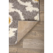 Load image into Gallery viewer, Hegwood Geometric Shag Area Rug in Mustard Yellow, Rectangle 5&#39;3&quot; x 7&#39;3
