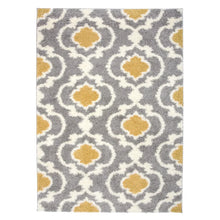 Load image into Gallery viewer, Hegwood Geometric Shag Area Rug in Mustard Yellow, Rectangle 5&#39;3&quot; x 7&#39;3

