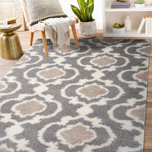 Load image into Gallery viewer, Hegwood Moroccan Area Rug in Dark Gray, Rectangle 7&#39;10&quot; x 10&#39;

