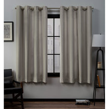 Load image into Gallery viewer, Heil Aaliyah Solid Color Semi-Sheer Grommet Curtain Panels (Set of 2) 6398RR-GL
