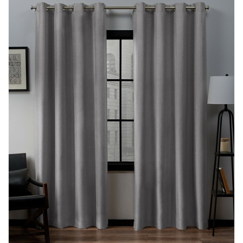 Heil Solid Color Semi-Sheer Grommet Curtain Panel (Set of 2) GL472