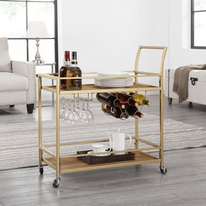 Heisler Bar Cart Gold #1291