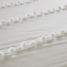 Load image into Gallery viewer, Full/Queen Duvet Cover + 2 Standard Shams Ivory Helen 100% Cotton Reversible 3 Piece Duvet Cover Set
