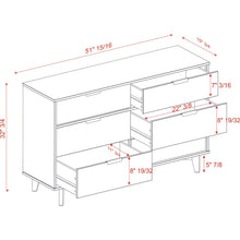 Load image into Gallery viewer, Helmick 6 Drawer 52'' W Double Dresser
