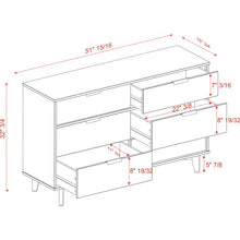Load image into Gallery viewer, Helmick 6 Drawer 52&#39;&#39; W Double Dresser
