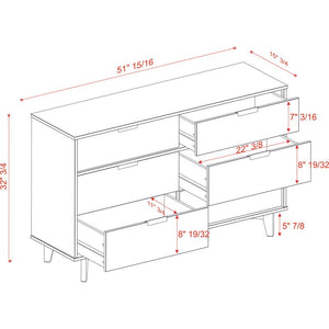Helmick 6 Drawer 52'' W Double Dresser