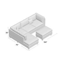 Load image into Gallery viewer, Gray Hemphill 104&quot; Wide Reversible Sofa &amp; Chaise with Ottoman ( 3 Boxes )( AP690 )
