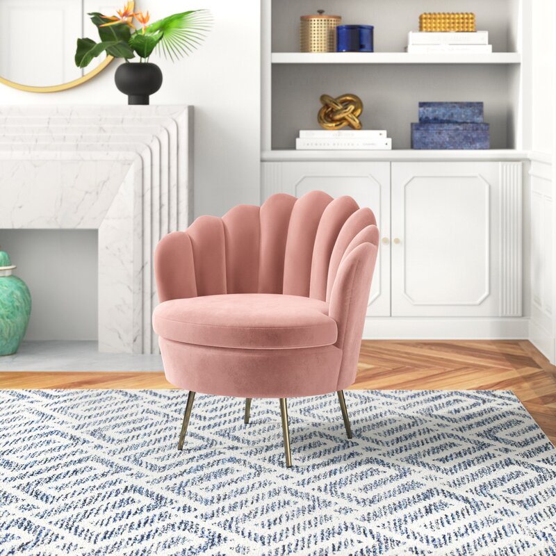 Hendrix 30'' Wide Velvet Barrel Chair 6741RR