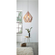 Load image into Gallery viewer, 88.39&quot; H x 12&quot; W x 12&quot; D Pastel Apricot Hendry 1 - Light Single Geometric Pendant 7621RR
