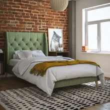 Load image into Gallery viewer, Her Majesty Tufted Upholstered Low Profile Platform Bed queen
