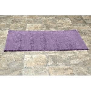 2' x 3' 4" Purple Herleston Brette Rectangle Nylon Non-Slip Bath Rug, set of 3