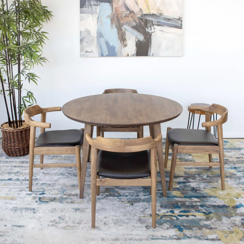 Hesse 43.5'' Eucalyptus Solid Wood Dining Table