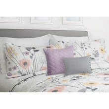 Load image into Gallery viewer, Twin Quilt + 1 Sham Hession Pink/Gray Microfiber Reversible Quilt Set B62 248
