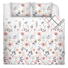Load image into Gallery viewer, Twin Quilt + 1 Sham Hession Pink/Gray Microfiber Reversible Quilt Set B62 248

