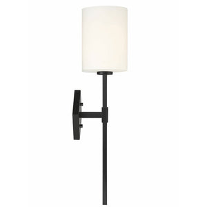 Matte Black Hessle 1 - Light Dimmable Wallchiere 6260RR