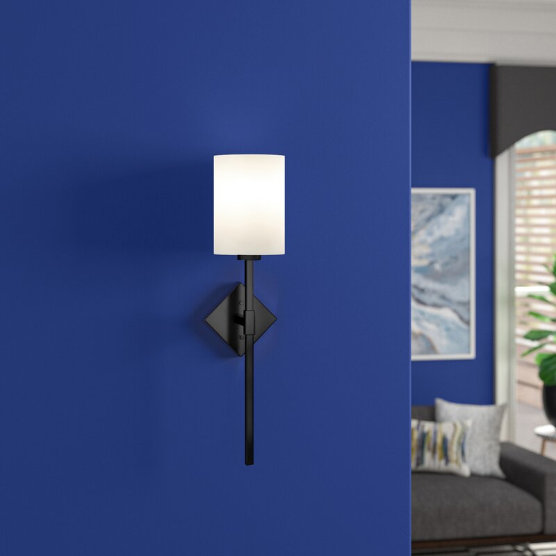Matte Black Hessle 1 - Light Dimmable Wallchiere 6260RR