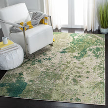 Load image into Gallery viewer, Hester Street Abstract Area Rug in Green/Ivory, Rectangle 4&#39; x 6&#39;

