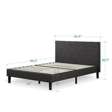 Load image into Gallery viewer, Hester Street Tufted Upholstered Low Profile Platform Bed queen
