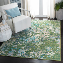 Load image into Gallery viewer, Hewson Abstract Area Rug in Green/Turquoise, Rectangle 6&#39; x 9&#39;
