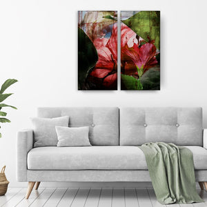 Hibiscus - 2 Piece Wrapped Canvas Graphic Art Set MRM3913