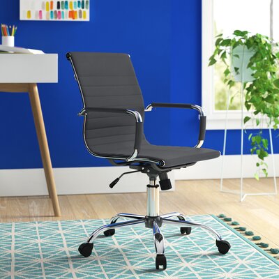 High-Back Desk Chair Black/Chrome