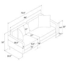 Load image into Gallery viewer, Highland 72'' Square Arm Sofa
