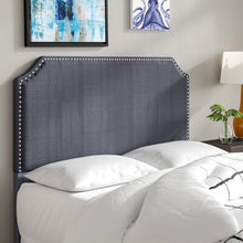 Load image into Gallery viewer, Hillary Upholstered Panel Headboard Dark Gray Full/Queen 728CDR

