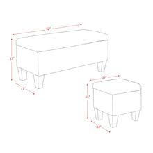 Load image into Gallery viewer, Hirsh 3 Piece Storage Ottoman Set: Charcoal (SB1184)
