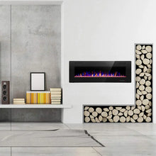Load image into Gallery viewer, 18&#39;11&quot; H x 50&#39; W x 3&#39;85&quot; D Hixson Recessed Wall Mounted Electric Fireplace

