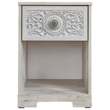 Load image into Gallery viewer, White Hoang Solid + Manufactured Wood Nightstand
