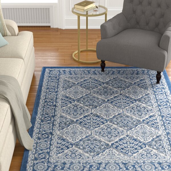 Hobbs Oriental  Gray/Blue Steel Area Rug MRM2389