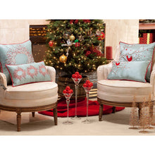 Load image into Gallery viewer, Holiday Cardinal on Snowy Branch Throw Pillow (SET OF 2)
