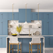 Load image into Gallery viewer, Pearled White/Brass Hollon 1 - Light Single Dome Pendant
