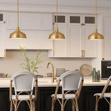 Load image into Gallery viewer, Brass Hollon 1 - Light Single Dome Pendant
