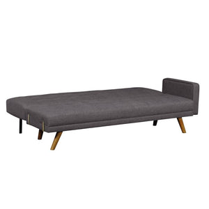 Twin 82" Tufted Back Futon and Mattress in Gray #9562