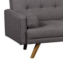 Load image into Gallery viewer, Twin 82&quot; Tufted Back Futon and Mattress in Gray #9562
