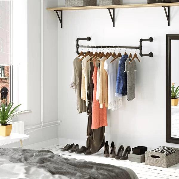 Holms 43.3'' Wall Mounted Clothes Rack