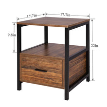 Load image into Gallery viewer, Holton 22&#39;&#39; Tall 1 - Drawer Iron Nightstand
