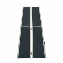 Load image into Gallery viewer, 59.8&quot; H x 28.3&quot; W x 120&quot; L Black/Silver HomCom Portable Ramp SB1814
